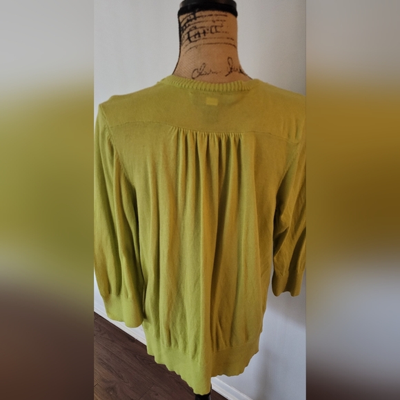 Lime Green Cardigan - Picture 2 of 4